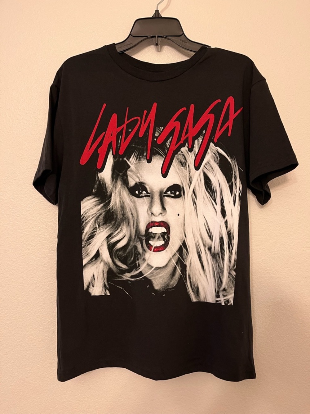 NWT Lady Gaga Graphic Tee Black Band Shirt Size M Pop Music Merch